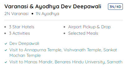 BEST TOUR PACKAGES FOR VARANASI