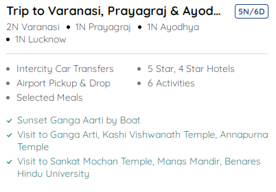BEST TOUR PACKAGES FOR VARANASI